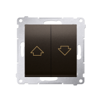 Przycisk żaluzjowy 10AX, 250V, szybkozłącza, brąz mat DZP1.01/46 Simon 54 | DZP1.01/46 Kontakt Simon