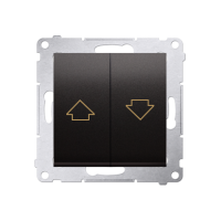 Przycisk żaluzjowy (moduł) 10AX, 250V, zaciski śrubowe, antracyt DZP1A.01/48 Simon 54 | DZP1A.01/48 Kontakt Simon