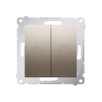 Przycisk żaluzjowy (moduł) 10AX, 250V, zaciski śrubowe, złoty mat DZP1W.01/44 Simon 54 | DZP1W.01/44 Kontakt Simon