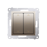 Łącznik żaluzjowy podwójny (moduł) 10A, 250V, szybkozłącza, złoty mat DZW2.01/44 Simon 54 | DZW2.01/44 Kontakt Simon