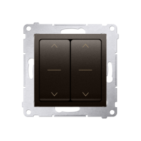 Łącznik żaluzjowy podwójny (moduł) 10A, 250V, szybkozłącza, brąz mat DZW2.01/46 Simon 54 | DZW2.01/46 Kontakt Simon