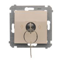 Łącznik na kluczyk roletowy 1-bieg.(moduł) 3 pozycyjny „I-0-II" 2 styki N/O, 5A, 250V, kremowy | DWZK.01/41 Kontakt Simon