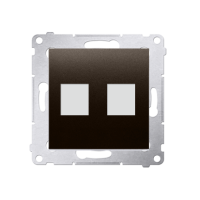 Pokrywa gniazd teleinformatycznych na Keystone płaska podwójna (moduł) brąz mat DKP2.01/46 Simon 54 | DKP2.01/46 Kontakt Simon