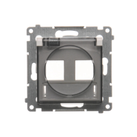 Pokrywa gniazd teleinformatycznych IP44 na Keystone podwójna pole opisowe klapka transparentna białe | DKP2B.01/11A Kontakt Simon