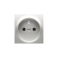 Pokrywa gniazda pojedynczego z przesłonami, srebrny mat DGZ1ZP/43 Simon 54 | DGZ1ZP/43 Kontakt Simon