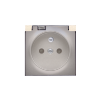 Pokrywa gniazda do wersji IP44 z przesłonami, klapka transparentna, złoty mat DGZ1BUZP/44A Simon 54 | DGZ1BUZP/44A Kontakt Simon