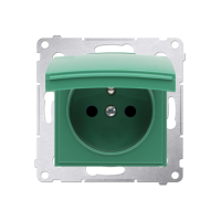 Pokrywa gniazda do wersji IP44 z przesłonami, zielona DGZ1BUZP/33 Simon 54 | DGZ1BUZP/33 Kontakt Simon