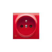 Pokrywa gniazda pojedynczego z przesłonami, antybakteryjny czerwony DGZ1ZP/AB22 Simon 54 | DGZ1ZP/AB22 Kontakt Simon