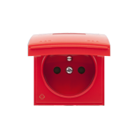 Pokrywa gniazda do wersji IP44 z przesłonami, antybakteryjny czerwony DGZ1BUZP/AB22 Simon 54 | DGZ1BUZP/AB22 Kontakt Simon