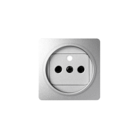 Pokrywa gniazda pojedynczego z/u z przesłonami, aluminium 82068-93 Simon 82 | 82068-93 Kontakt Simon