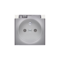 Pokrywa gniazda pojedynczego - klapka transparentna IP44, aluminium 82068KD-93 Simon 82 | 82068KD-93 Kontakt Simon