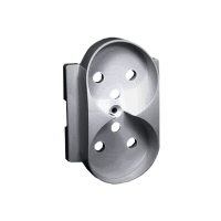 Pokrywa gniazda podwójnego z przesłonami do ramek DETAIL, aluminium 82068PDZ-93 Simon 82 | 82068PDZ-93 Kontakt Simon