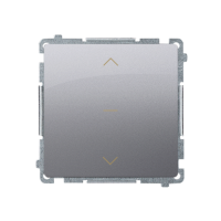 Łącznik żaluzyjny pojedynczy trójpozycyjny (1-0-2), stal inox BMZW1K.01/21 Simon Basic | BMZW1K.01/21 Kontakt Simon