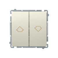 Przycisk żaluzjowy (moduł) 10AX, 250V, zaciski śrubowe, beż, BMZ1.01/12 Simon Basic | BMZ1.01/12 Kontakt Simon