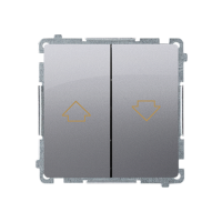 Przycisk żaluzjowy (moduł) 10AX, 250V, zaciski śrubowe, stal inox BMZ1.01/21 Simon Basic | BMZ1.01/21 Kontakt Simon