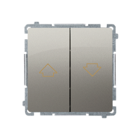 Przycisk żaluzjowy (moduł) 10AX, 250V, zaciski śrubowe, satynowy BMZ1.01/29 Simon Basic | BMZ1.01/29 Kontakt Simon