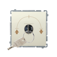 Łącznik roletowy z kluczem, 3 pozycyjny, „I-0-II” 2 styki N/O, beż BMWZK.01/12 Simon Basic | BMWZK.01/12 Kontakt Simon