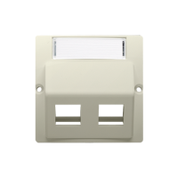 Pokrywa gniazd teleinformatycznych na Keystone skośna, beż BMGKS2P/12 Simon Basic | BMGKS2P/12 Kontakt Simon