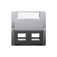 Pokrywa gniazd teleinformatycznych na Keystone skośna, stal inox BMGKS2P/21 Simon Basic | BMGKS2P/21 Kontakt Simon