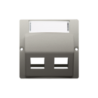Pokrywa gniazd teleinformatycznych na Keystone skośna, satynowy BMGKS2P/29 Simon Basic | BMGKS2P/29 Kontakt Simon
