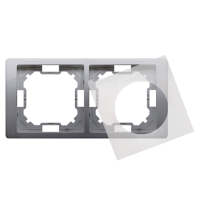 Ramka podwójna NEOS do wersji IP44 z kompletem uszczelek, stal inox BMRC2B/21 Simon Basic Neos | BMRC2B/21 Kontakt Simon