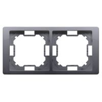 Ramka podwójna, uniwersalna poziom i pion, srebrny mat, Simon Basic Neos | BMRC2/43 Kontakt Simon