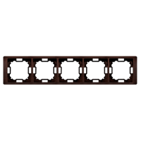 Ramka pięciokrotna uniwersalna poziom i pion, mahoniowy BMRC5/050 Simon Basic Neos | BMRC5/050 Kontakt Simon