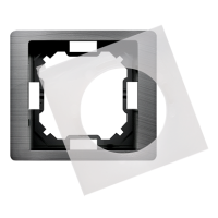 Ramka pojedyncza do wersji bryzgoszczelnej IP44 z uszczelką, tytan BMRC1B/052 Simon Basic Neos | BMRC1B/052 Kontakt Simon