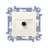 Gniazdo antenowe pojedyncze końcowe, do instalacji indywidualnych, krem CAK1.01/41 Simon 10 | CAK1.01/41 Kontakt Simon