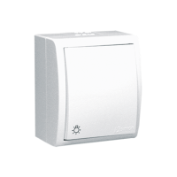 Przycisk światło, IP54 z podświetleniem, 10AX, zaciski śrubowe, biały AQS1L/11 Simon Aquarius | AQS1L/11 Kontakt Simon