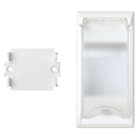 Płytka S500 z pokrywą do aparatury modułowej 2-pol., do puszek podłogowych, czysta biel 50010074-030 | 50010074-030 Kontakt Simon