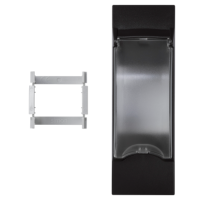 Płytka 45x135mm (3xK45) z pokr. do aparatury modułowej 2-pol., kanały, Ofiblok, ALK, czarny, Connect | KF03/14 Kontakt Simon