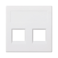 Płytka S500, 2xRJ bez osłon uniwersalna, czysta biel 50000189-030 Simon Connect | 50000189-030 Kontakt Simon