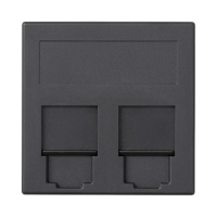 Płytka S500, 2x RJ z osłonami, ADC KRONE HK, szary grafit 50017089-038 Simon Connect | 50017089-038 Kontakt Simon