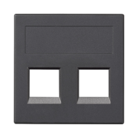 Płytka S500, 2x RJ bez osłon, PANDUIT, szary grafit 50019189-038 Simon Connect | 50019189-038 Kontakt Simon