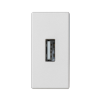 Płytka K45/2 złącza USB typ A żeńskie 22,5x45mm + gniazdo, czysta biel K128B/9 Simon Connect | K128B/9 Kontakt Simon