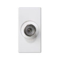 Płytka K45/2 gniazdo TV żeńskie 22,5x45mm + wkład, czysta biel K102B/9 Simon Connect | K102B/9 Kontakt Simon