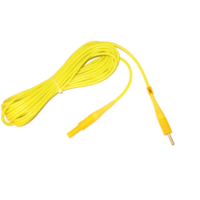 Przewód do miernika zakończony wtykami bananowymi,żółty (5m) | WAPRZ005YECC Sonel