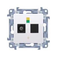 Gniazdo ekwipotencjalne pojedyncze (moduł), biały, Simon 10 | CGEK1.01/11 Kontakt Simon