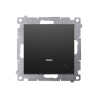 Łącznik schodowy z podświetleniem LED (moduł) 10AX, 250V~, szybkozłącza, czarny mat, Simon 54 | DW6L.01/49 Kontakt Simon