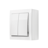 Łącznik świecznikowy IP44 z podświetleniem 10AX 250V zaciski śrubowe biały Aquaclick | ACW5L/11 Kontakt Simon