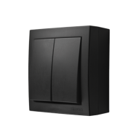 Łącznik świecznikowy IP44 z podświetleniem 10AX 250V zaciski śrubowe czarny Aquaclick | ACW5L/49 Kontakt Simon