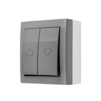 Przycisk żaluzjowy IP44 10AX 250V zaciski śrubowe szary Aquaclick | ACZ1/16 Kontakt Simon