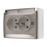 Gniazdo hermetyczne natynkowe wtyczkowe podwójne kompaktowe z uziemieniem IP44, klapka transparentna, 16A 250V, zaciski śrubowe, biały, Simon Aquaclick | ACGZ2/11A Kontakt Simon