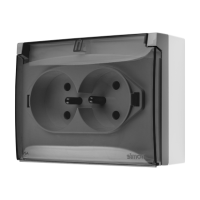 Gniazdo wtyczkowe IP44 podwójne kompakt z/u klapka transp 16A 250V zaciski śrub szary Aquaclick | ACGZ2/16A Kontakt Simon