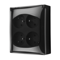 Gniazdo wtyczkowe IP44 4-krotne z uziem klapka transp z przesł 16A 250V zac śrub czarny Aquaclick | ACGZ4Z/49A Kontakt Simon