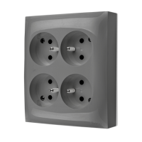 Gniazdo wtyczkowe IP20 poczwórne z/u z przesłonami 16A 250V zaciski śrubowe szary Aquaclick | ACGZN4Z/16 Kontakt Simon
