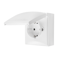 Gniazdo wtyczkowe IP44 Schuko pojedyn klap kolor pokrywy z przesł 16A 250V szybkozł biały Aquaclick | ACGSZ1CZ/11 Kontakt Simon
