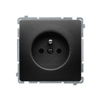 Gniazdo wtyczkowe z/u (moduł) 16A, 250V, zaciski śrubowe, czarny Simon Basic | BMGZ1.01/49 Kontakt Simon
