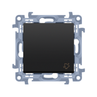 Przycisk "dzwonek" (moduł) 10AX, 250V, zaciski śrubowe, czarny Simon 10 | CD1.01/49 Kontakt Simon